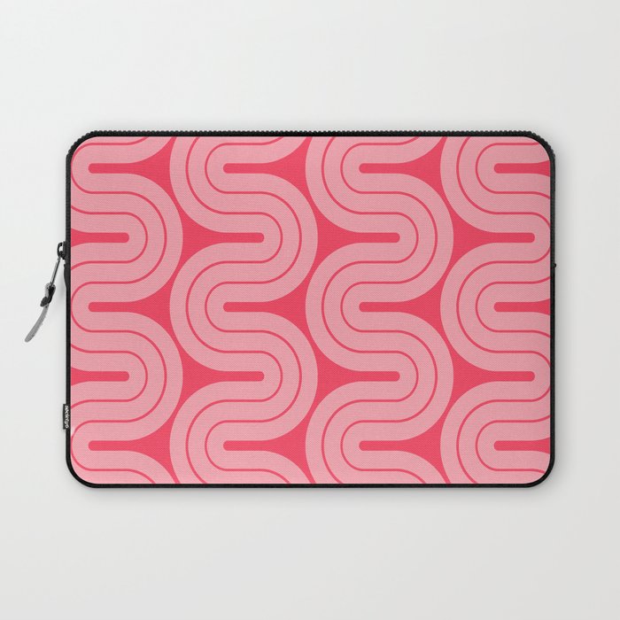 70s Throwback Wavy Stripes Pattern Laptop Sleeve Gallery Image 1