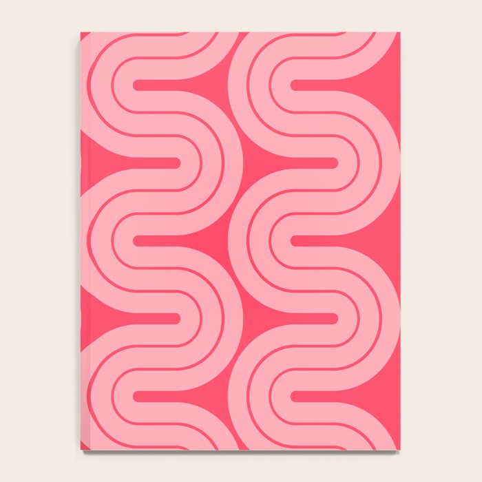 70s Throwback Wavy Stripes Pattern Notebook Gallery Image 4