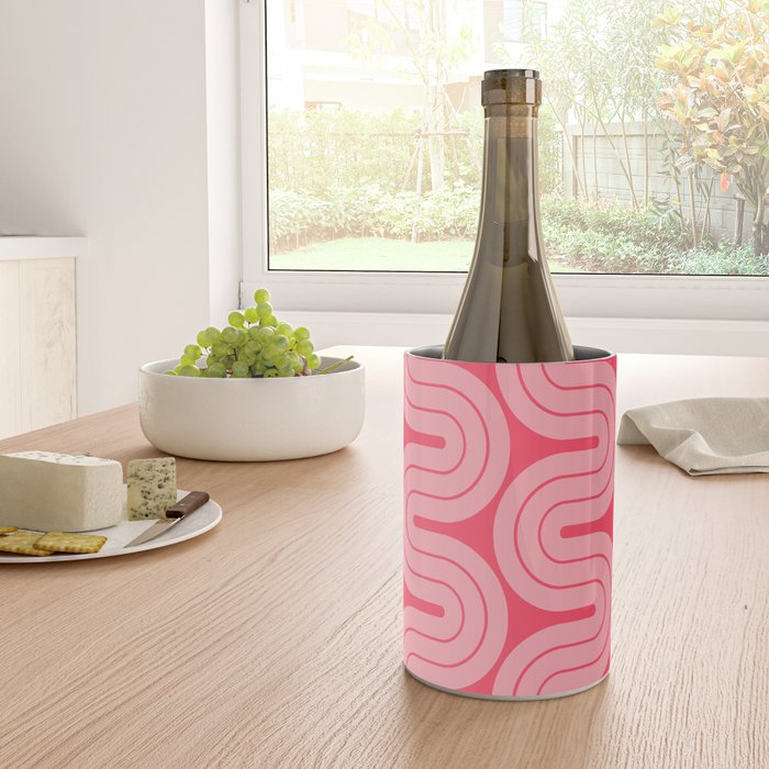 70s Throwback Wavy Stripes Pattern Wine Chiller Gallery Image 4