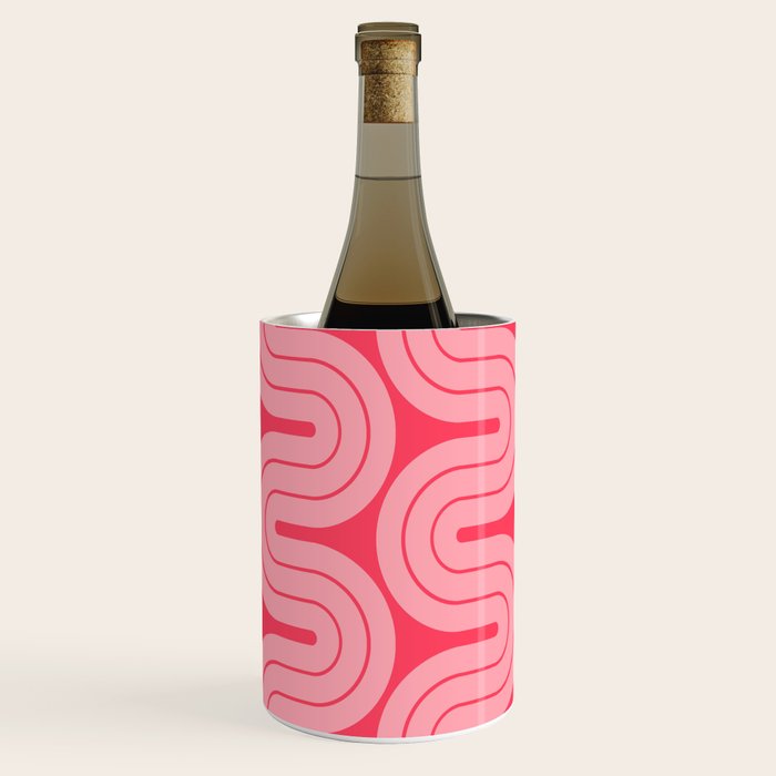 70s Throwback Wavy Stripes Pattern Wine Chiller Gallery Image 1
