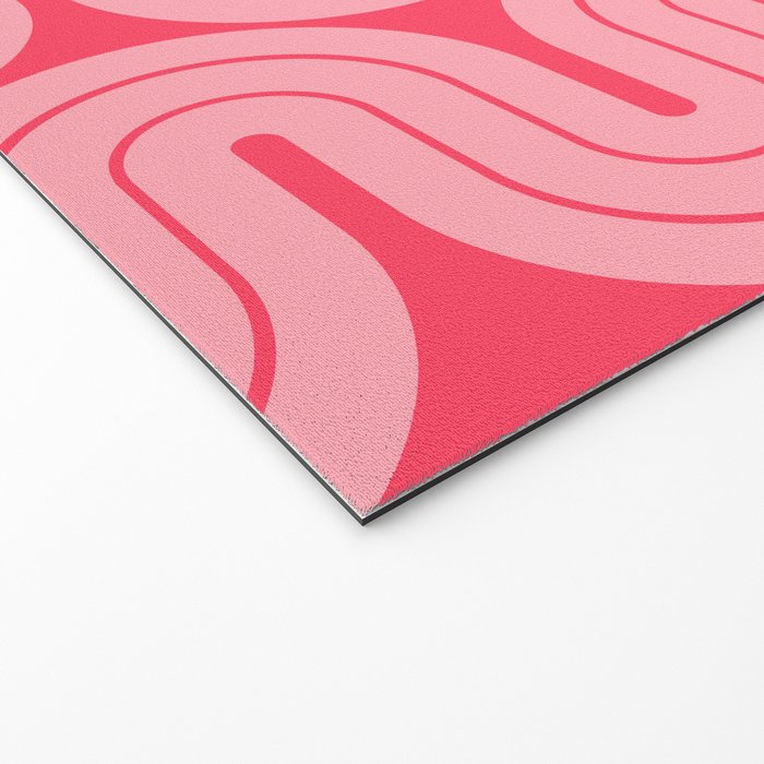 70s Throwback Wavy Stripes Pattern Welcome Mat Gallery Image 2