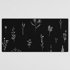 Black wildflowers Big Desk Mat Gallery Image 3