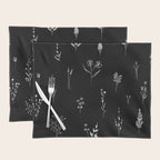 Black wildflowers Big Placemat Gallery Image 1
