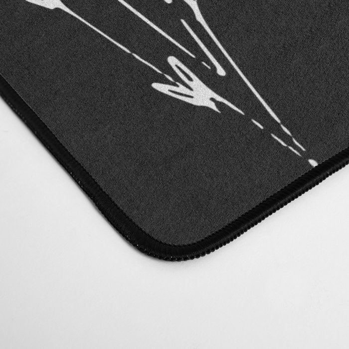 Black wildflowers Big Desk Mat Gallery Image 4