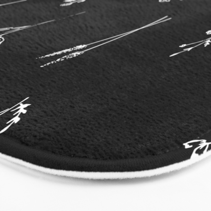 Black wildflowers Big Bath Mat Gallery Image 3