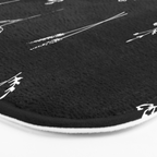 Black wildflowers Big Bath Mat Gallery Image 3