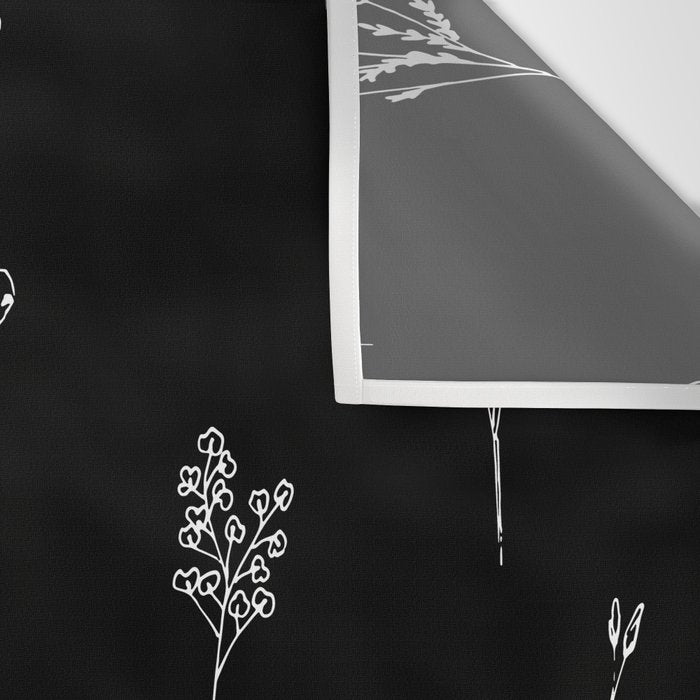 Black wildflowers Big Wall Tapestry Gallery Image 3
