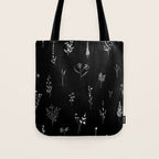Black wildflowers Big Tote Bag Gallery Image 1