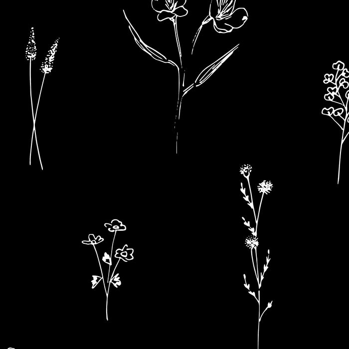 Black wildflowers Big Coffee Mug Gallery Image 2