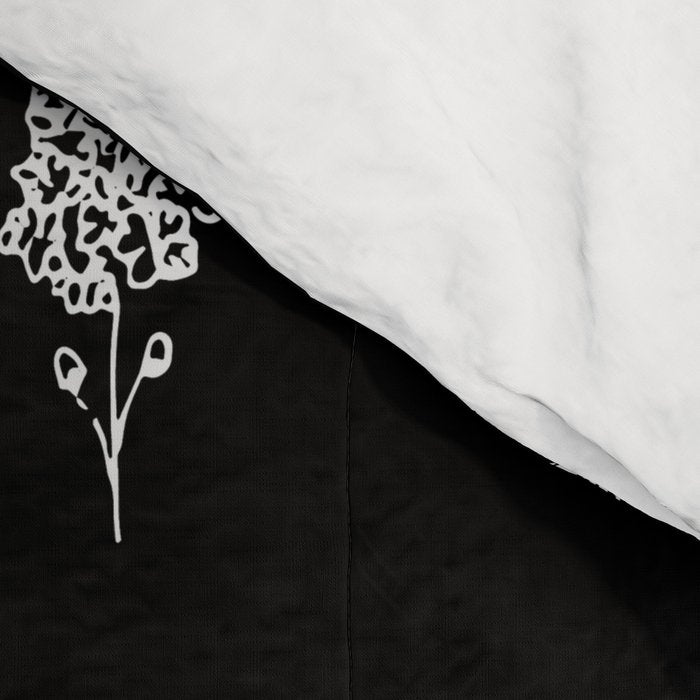 Black wildflowers Big Comforter Gallery Image 4