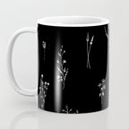 Black wildflowers Big Coffee Mug Gallery Image 3