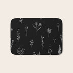 Black wildflowers Big Bath Mat Gallery Image 1
