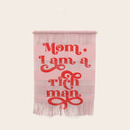 Feminist Pink "Mom, I am a rich man" (ix 2021) Wall Hanging Gallery Image 1