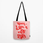 Feminist Pink "Mom, I am a rich man" (ix 2021) Tote Bag Gallery Image 2