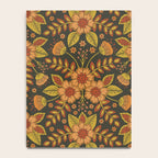 Orange, Peach, Olive Green & Dark Gray Floral Pattern Notebook Gallery Image 4