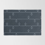 Boho Ethnic Striped Pattern on Navy Blue Rug Gallery Image 2