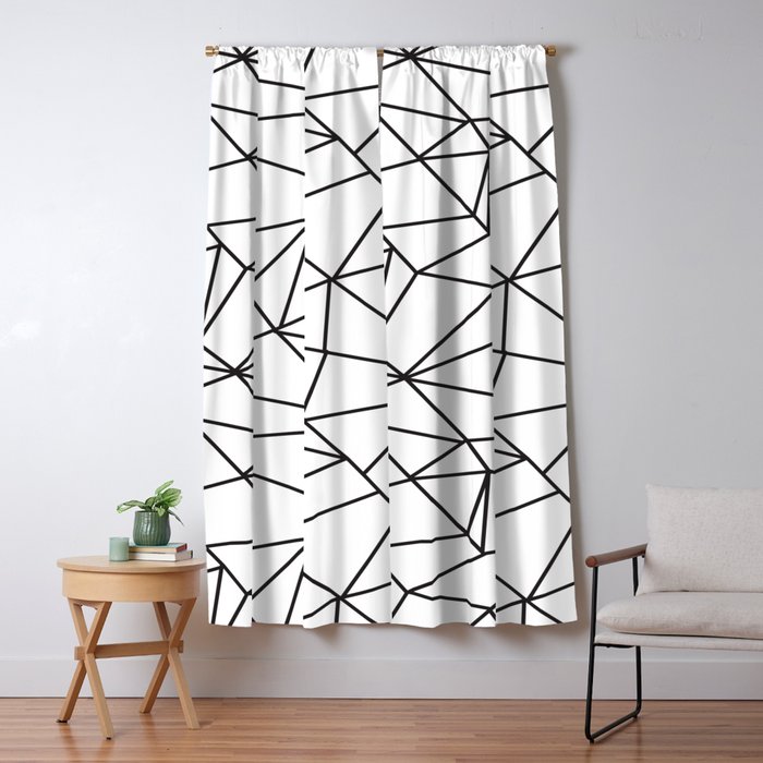 Geometrical modern black abstract wondrous pattern Window Curtain Gallery Image 5