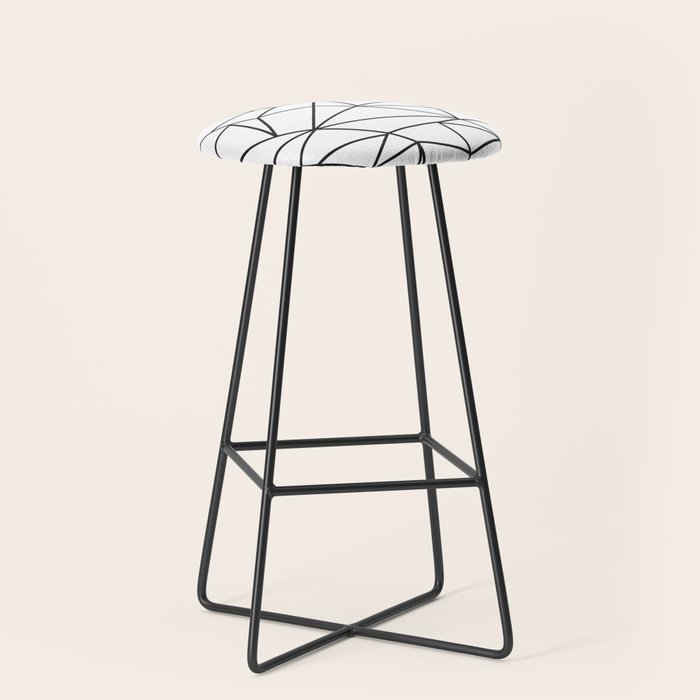 Geometrical modern black abstract wondrous pattern Stool Gallery Image 1