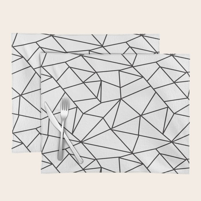 Geometrical modern black abstract wondrous pattern Placemat Gallery Image 1
