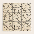 Geometrical modern black abstract wondrous pattern Wood Wall Art Gallery Image 1