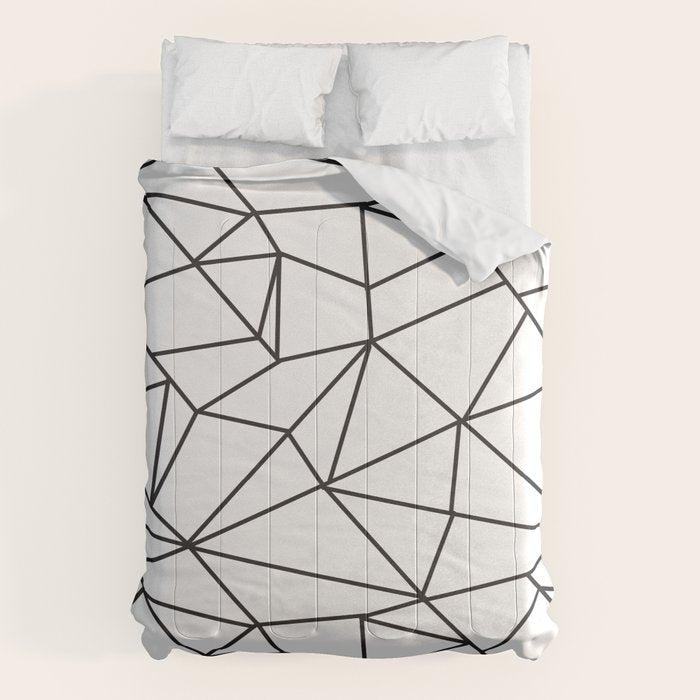Geometrical modern black abstract wondrous pattern Comforter Gallery Image 6