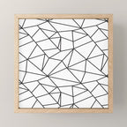 Geometrical modern black abstract wondrous pattern Mini Art Print Gallery Image 1