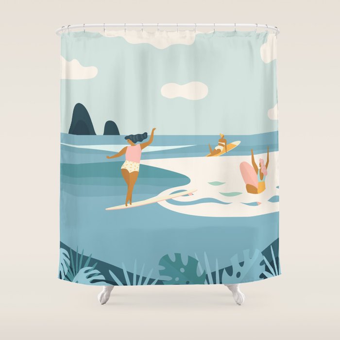 Wave Sisters Shower Curtain Gallery Image 1
