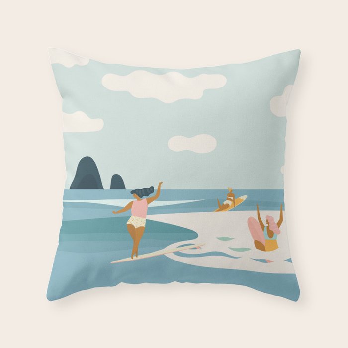 Wave Sisters Throw Pillow Gallery Image 6