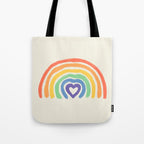 Rainbow Heart Tote Bag Gallery Image 1