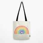 Rainbow Heart Tote Bag Gallery Image 2
