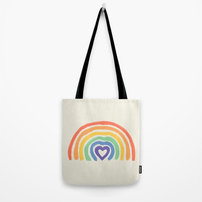 Rainbow Heart Tote Bag Gallery Image 2