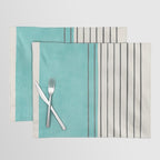 Turquoise Aqua Abstract Minimalist Art Placemat Gallery Image 1
