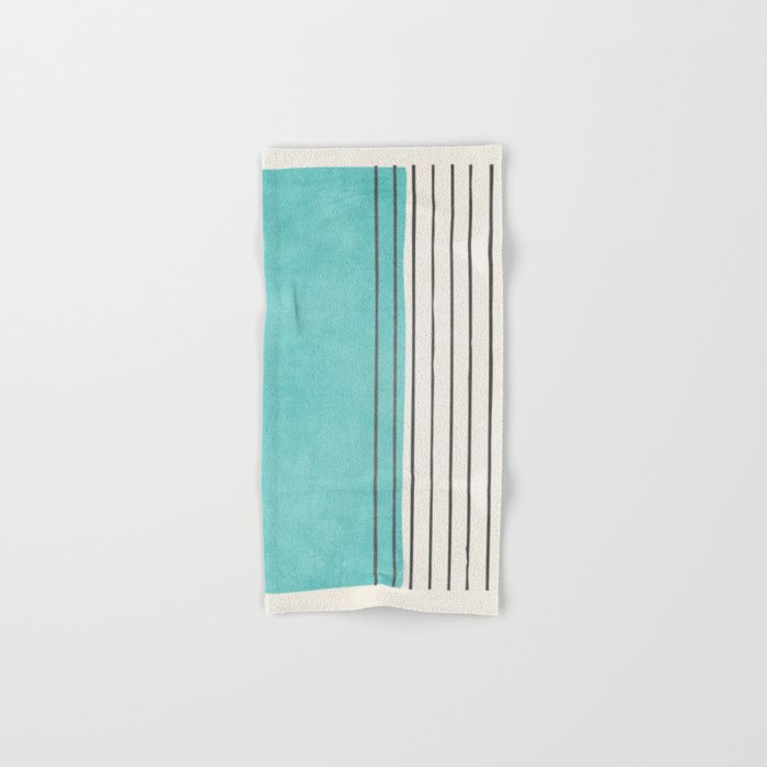 Turquoise Aqua Abstract Minimalist Art Bath Towel Gallery Image 1