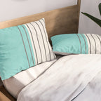 Turquoise Aqua Abstract Minimalist Art Pillow Sham Gallery Image 2