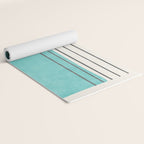 Turquoise Aqua Abstract Minimalist Art Yoga Mat Gallery Image 2