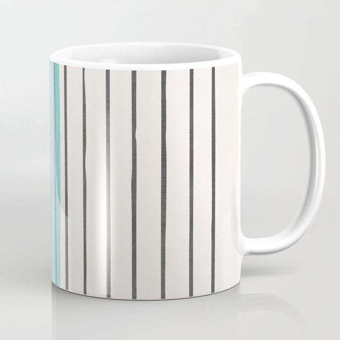 Turquoise Aqua Abstract Minimalist Art Coffee Mug Gallery Image 1