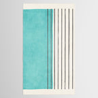 Turquoise Aqua Abstract Minimalist Art Tablecloth Gallery Image 2