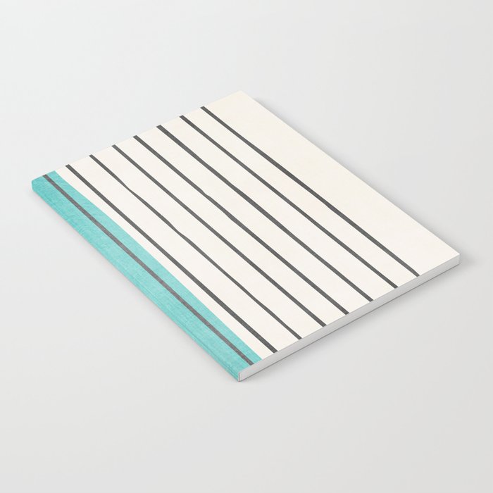 Turquoise Aqua Abstract Minimalist Art Notebook Gallery Image 2