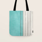 Turquoise Aqua Abstract Minimalist Art Tote Bag Gallery Image 1