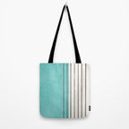 Turquoise Aqua Abstract Minimalist Art Tote Bag Gallery Image 2