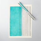 Turquoise Aqua Abstract Minimalist Art Wrapping Paper Gallery Image 1