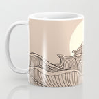 Abstract landscape yin yang moon & sun ocean wave  Coffee Mug Gallery Image 3