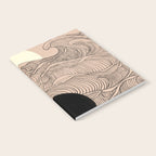 Abstract landscape yin yang moon & sun ocean wave  Notebook Gallery Image 2