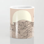 Abstract landscape yin yang moon & sun ocean wave  Coffee Mug Gallery Image 4