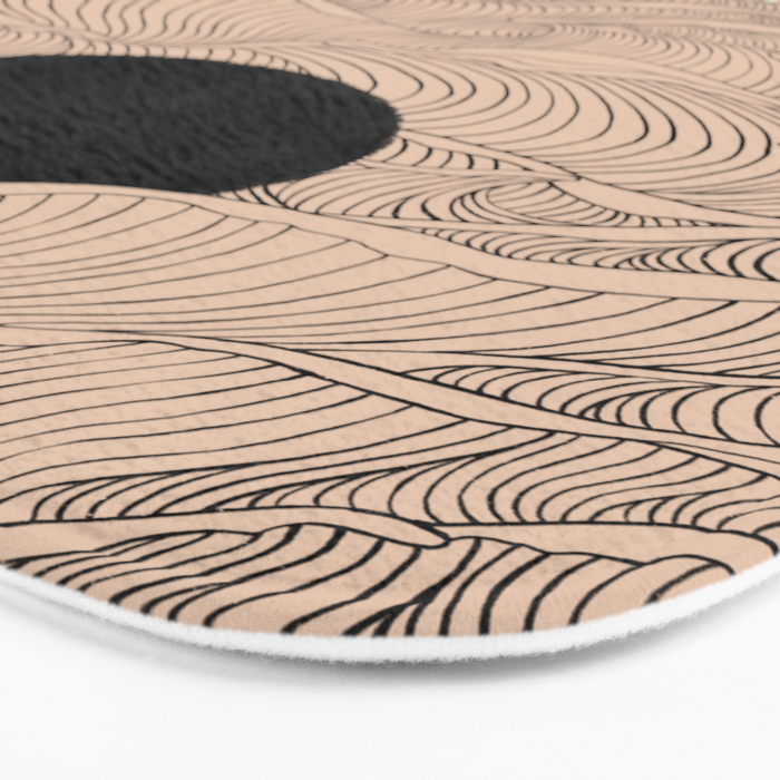 Abstract landscape yin yang moon & sun ocean wave  Bath Mat Gallery Image 3