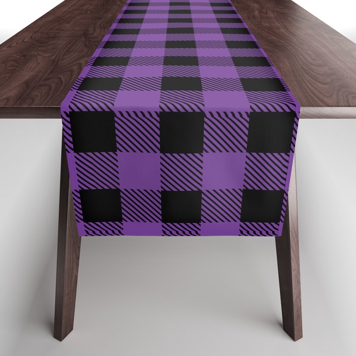 Plaid (purple/black) Table Runner Gallery Image 1