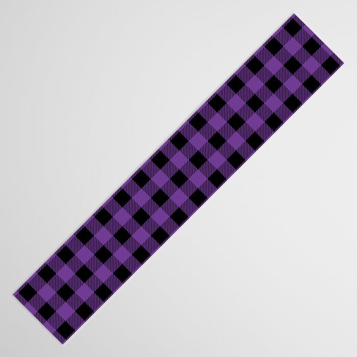 Plaid (purple/black) Table Runner Gallery Image 3
