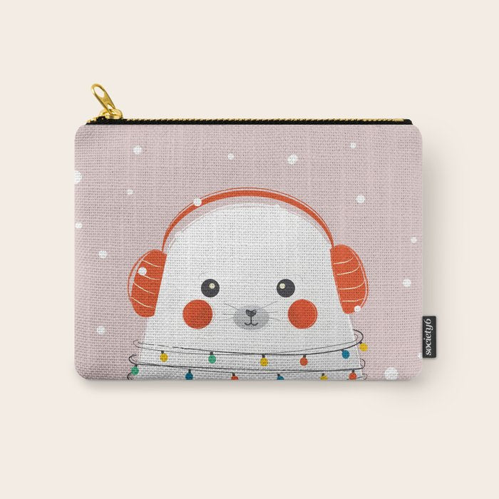 Christmas Animals - Cute Seal Carry All Pouch Gallery Image 1