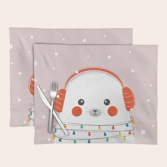 Christmas Animals - Cute Seal Placemat Gallery Image 1