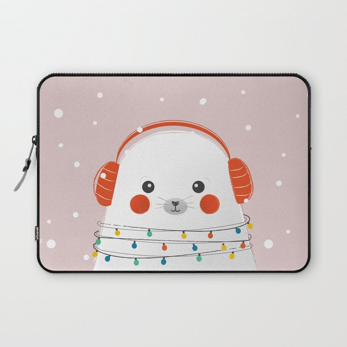 Christmas Animals - Cute Seal Laptop Sleeve Gallery Image 1